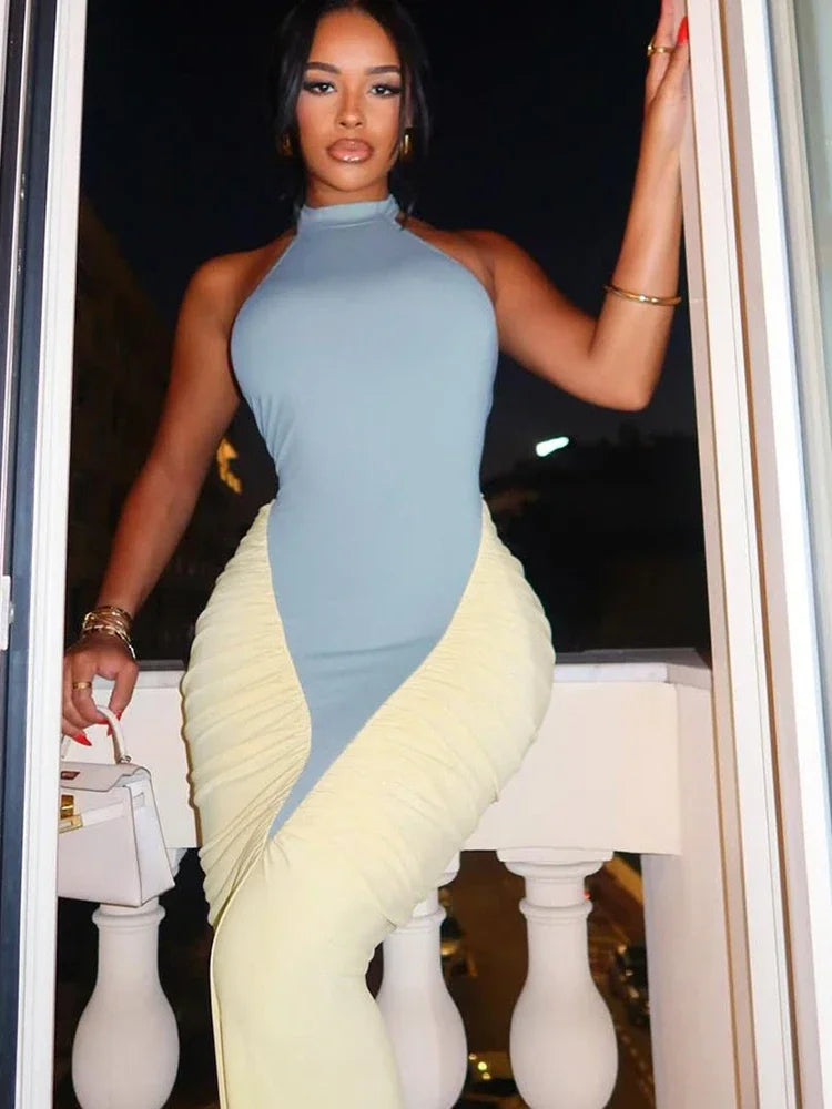 Halter Backless Maxi Dress